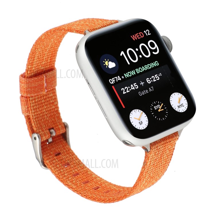 Elastic Nylon Watch Band Replacement Watch Strap for Apple Watch Series 4/5/6/SE 40mm / Watch Series 1/2/3 38mm - Orange-2