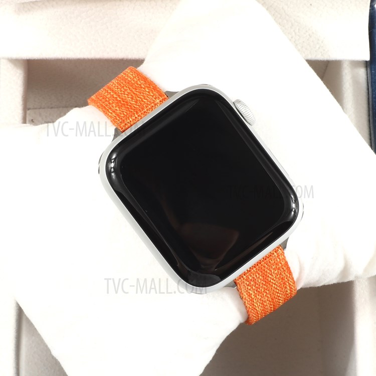 Elastic Nylon Watch Band Replacement Watch Strap for Apple Watch Series 4/5/6/SE 40mm / Watch Series 1/2/3 38mm - Orange-3