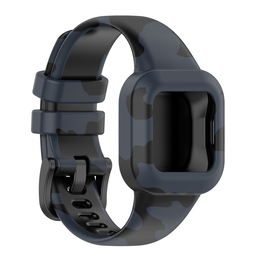 Pattern Printing Silicone Smart Watch Band Wrist Strap Replacement for Garmin Fit RJ3/Garmin Vivofit JR3 - Camouflage Grey-3