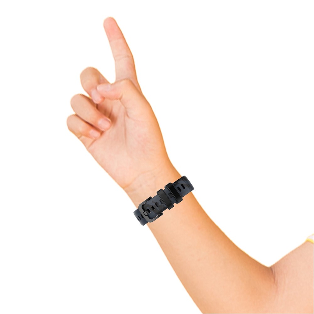 Pattern Printing Silicone Smart Watch Band Wrist Strap Replacement for Garmin Fit RJ3/Garmin Vivofit JR3 - Camouflage Grey-6