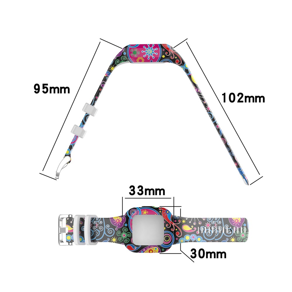 Pattern Printing Silicone Smart Watch Band Wrist Strap Replacement for Garmin Fit RJ3/Garmin Vivofit JR3 - Camouflage Grey-7
