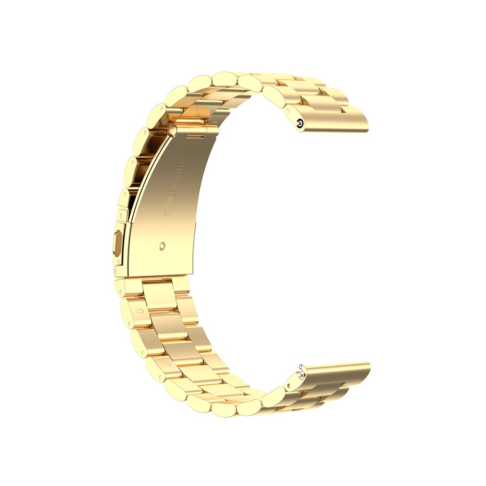 Stainless Steel Three Beads Watch Band Replacement Strap 22mm for YAMAY SW022/Imilab KW66 - Gold-3