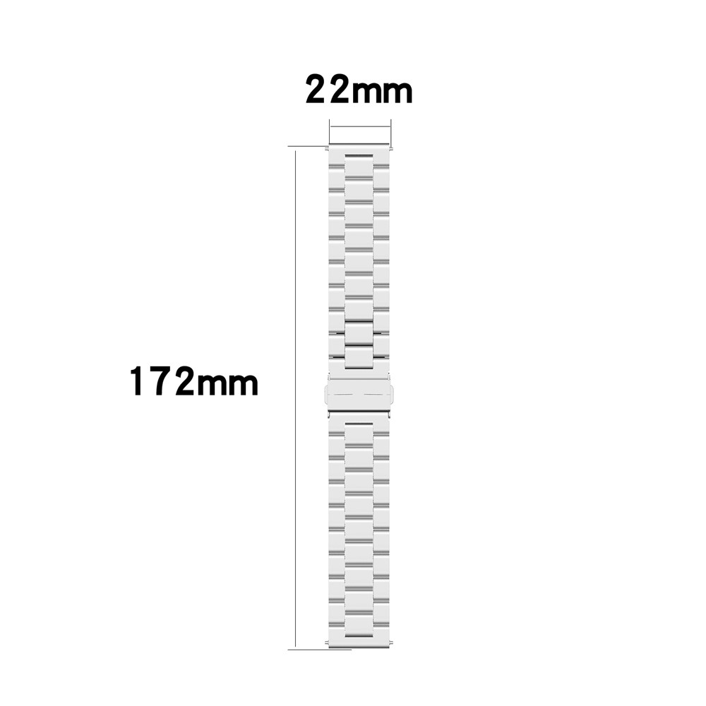 Three Beads Design Replacement Stainless Steel Watchband Strap 22mm for YAMAY SW022/Imilab KW66 - Silver-5