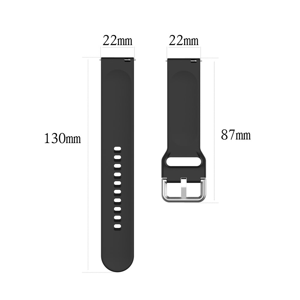 Silicone Sport Watch Band Replacement Wrist Strap Large Size 22mm for YAMAY SW022/Imilab KW66 - Orange-10