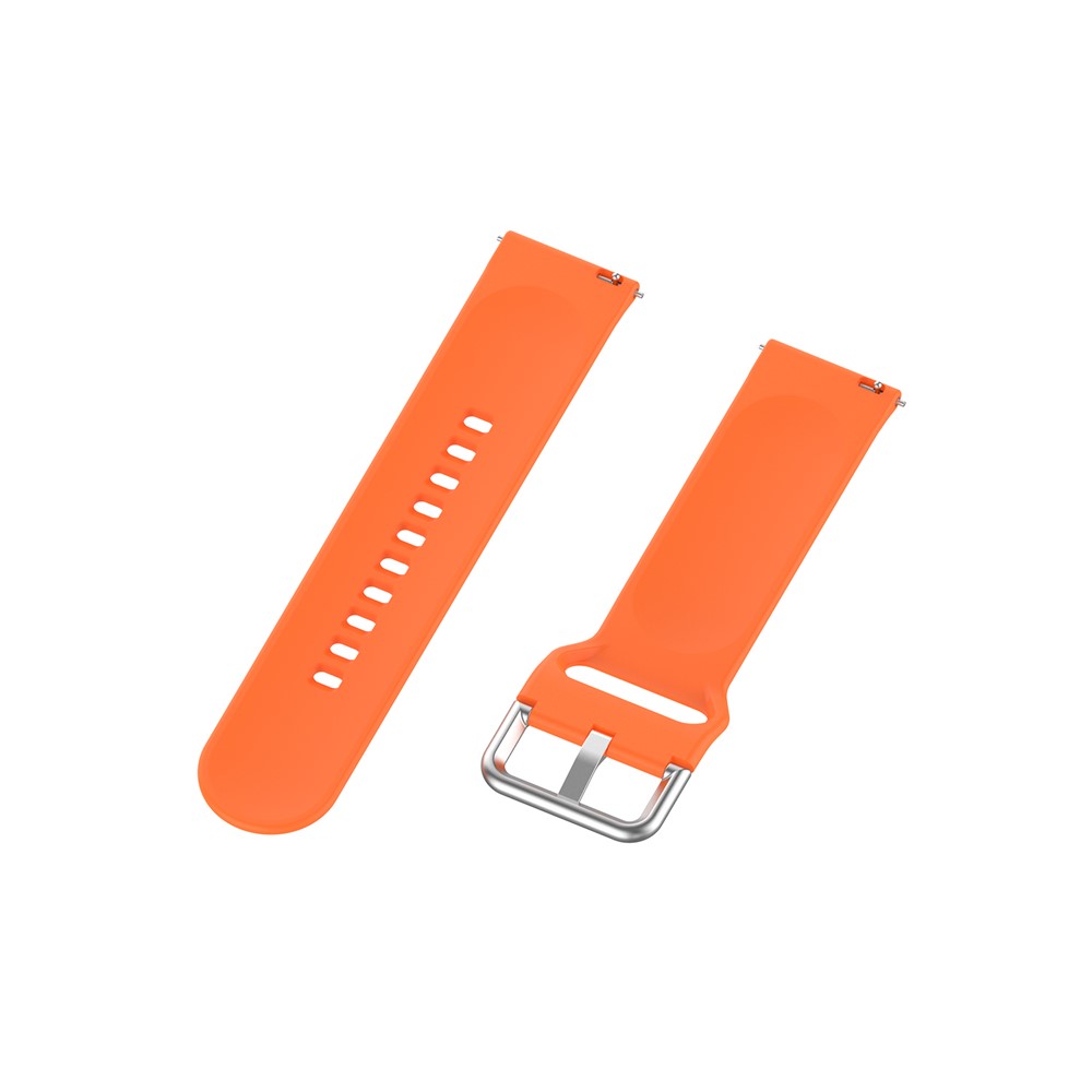 Silicone Sport Watch Band Replacement Wrist Strap Large Size 22mm for YAMAY SW022/Imilab KW66 - Orange-5