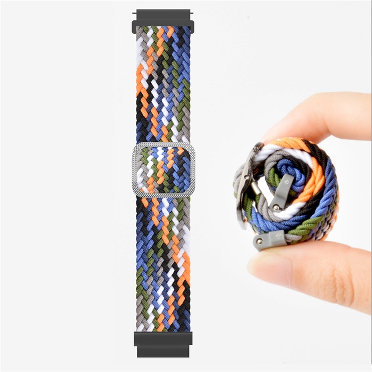 20 mm Geflochtenes Seilverstellbares Watchband -austausch Für Samsung Galaxy Watch Active/Active2 40 Mm/uhr 42 mm - Grau-2