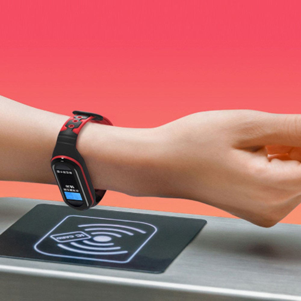 BI-COLOR Silicone Smart Watch Band Bracelet Bracelet Poigonne De Remplacement De La Bande Xiaomi MI 6 - Gris / Chaux-10