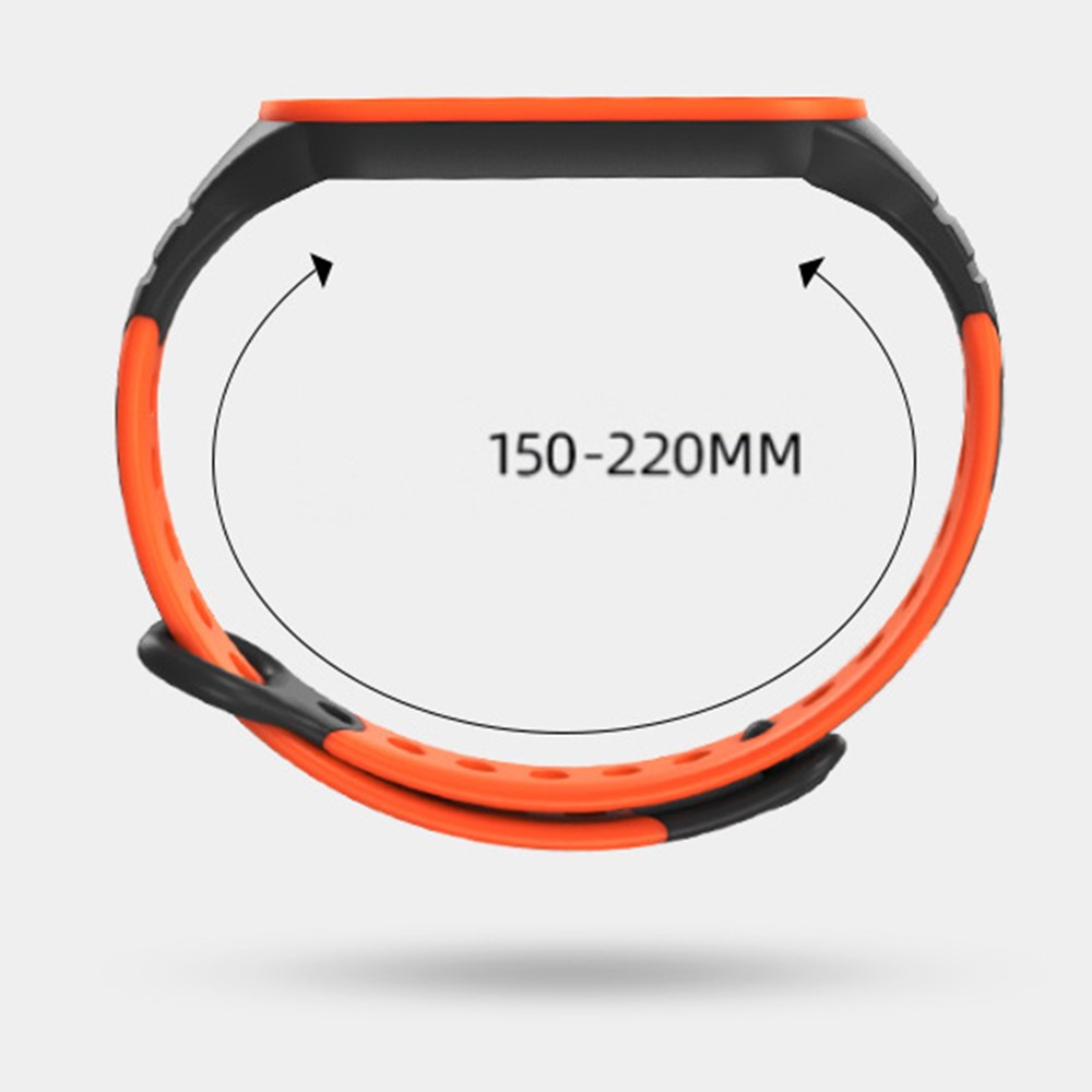 BI-COLOR Silicone Smart Watch Band Bracelet Bracelet Poigonne De Remplacement De La Bande Xiaomi MI 6 - Gris / Chaux-2