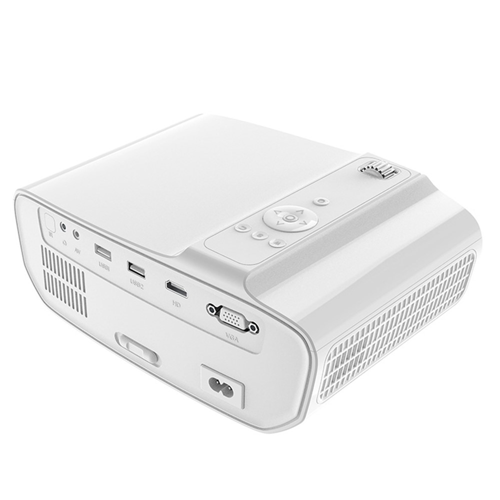 BL-69 MINI MINI LED Écran De Projecteur Affichage De La Mise En Miroir 1080p Lecture HD Home Theater Media Player Beamer - Blanc-2