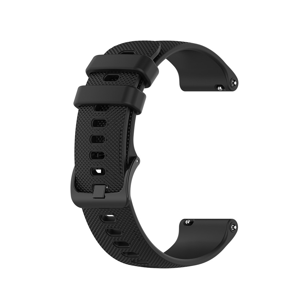 Replacement Silicone Smart Watch Band Adjustable Wrist Strap 20mm for Samsung Galaxy Watch 42mm/Garmin Vivoactive 3 - Black-3