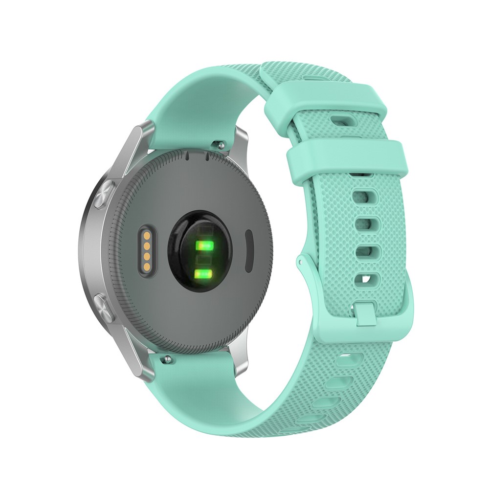 Replacement Silicone Smart Watch Band Adjustable Wrist Strap 20mm for Samsung Galaxy Watch 42mm/Garmin Vivoactive 3 - Light Green-1