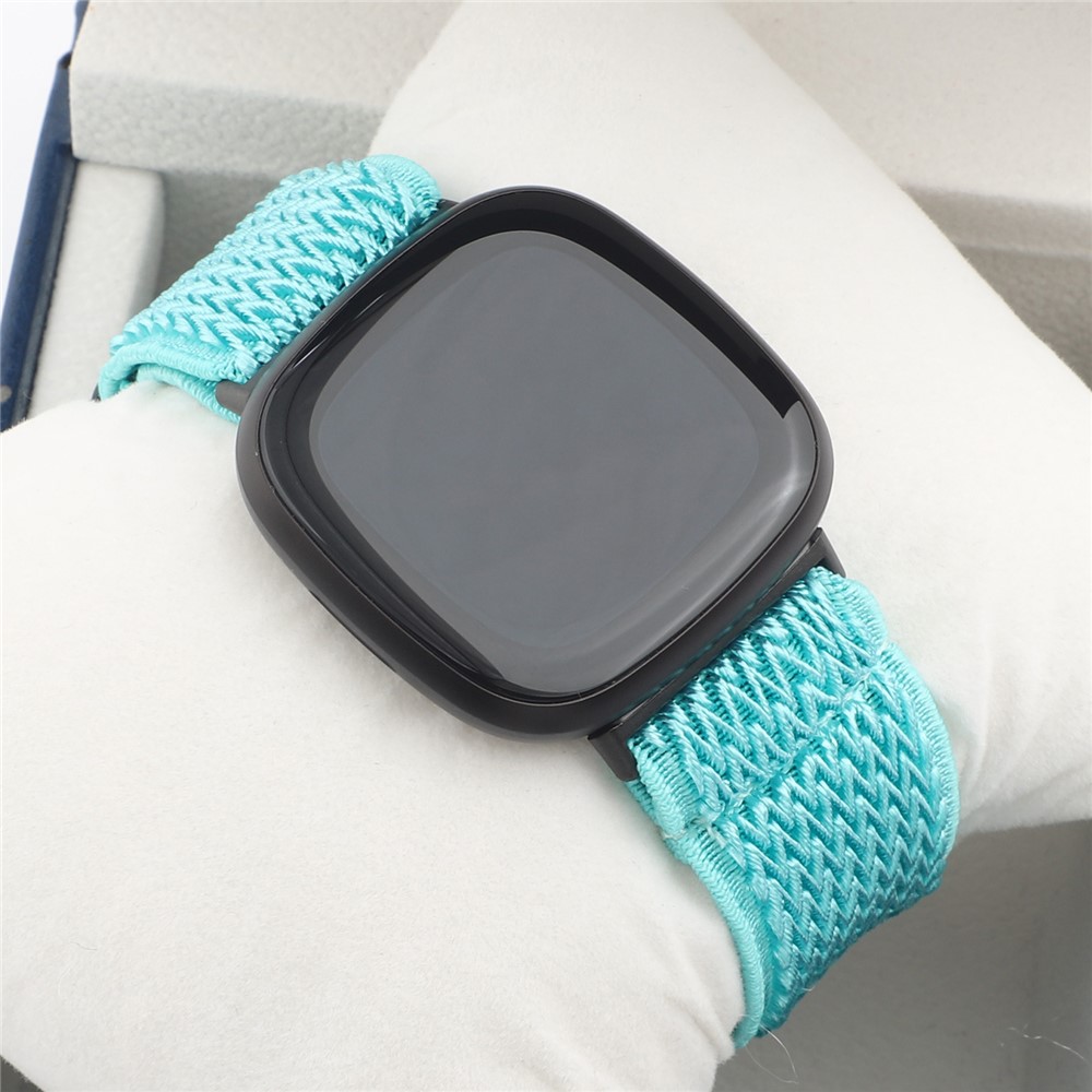 Adjustable Nylon Wave Pattern Smart Watchband Wrist Strap Belt for Fitbit Versa 3/Versa Sense - Green-4