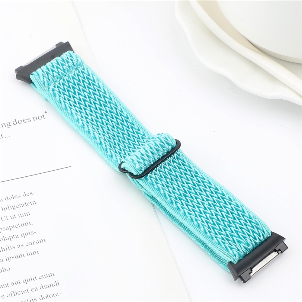 Wave Pattern Nylon Elastic Replacement Wristband Smart Watch Strap Belt for Fitbit Ionic - Green-1
