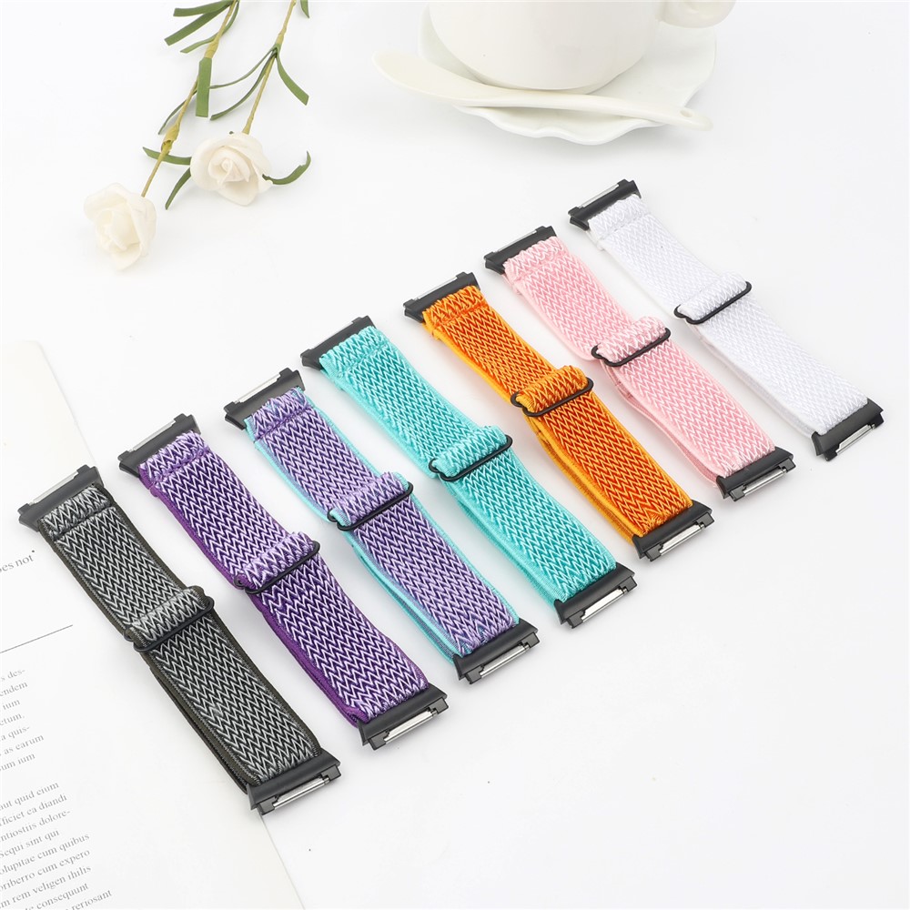 Wave Pattern Nylon Elastic Replacement Wristband Smart Watch Strap Belt for Fitbit Ionic - Green-4