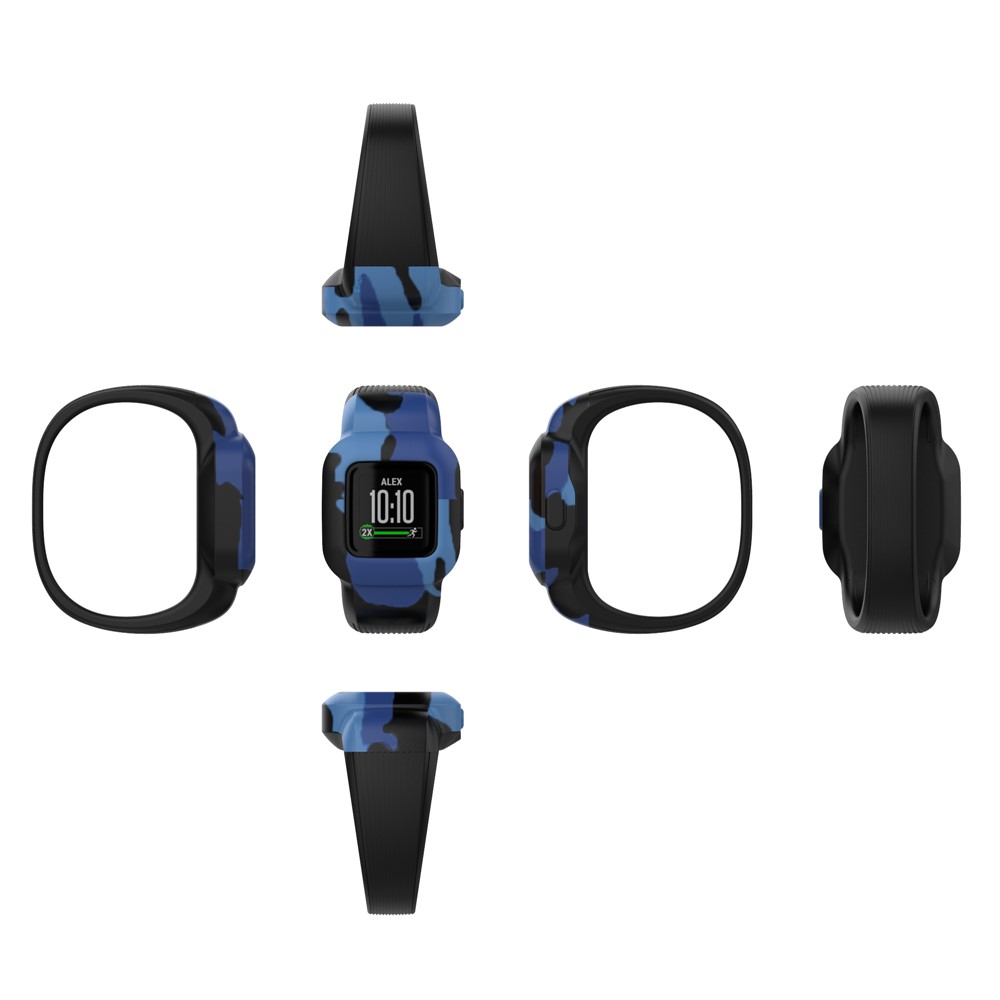 Pattern Printing Replacement Silicone Watch Band Wrist Strap for Garmin Vivofit jr 3, Size: S - Color Painted-7