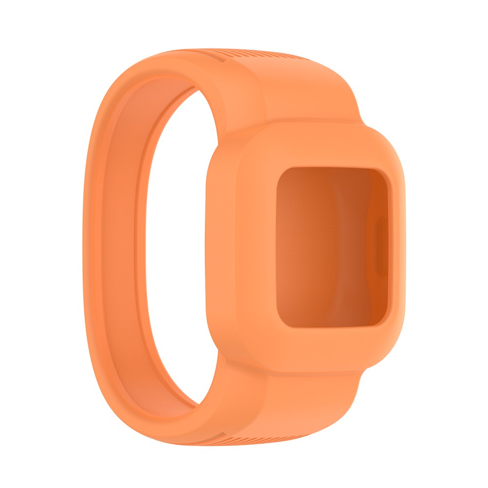 Solid Color Replacement Silicone Watch Band Wrist Strap for Garmin Vivofit jr 3, Size: S - Orange-3