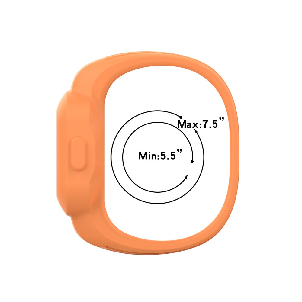 Solid Color Replacement Silicone Watch Band Wrist Strap for Garmin Vivofit jr 3, Size: S - Orange-6