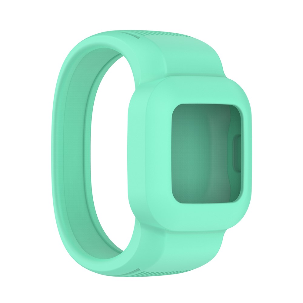 Solid Color Replacement Silicone Watch Band Wrist Strap for Garmin Vivofit jr 3, Size: S - Lake Blue-4