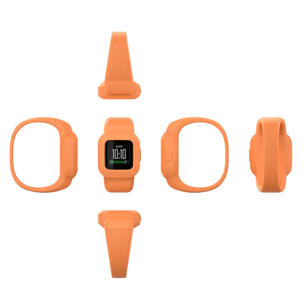 Solid Color Replacement Silicone Watch Band Wrist Strap for Garmin Vivofit jr 3, Size: S - Lake Blue-7