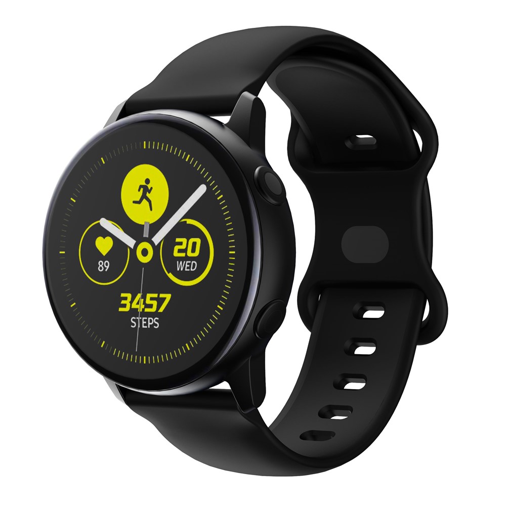 22mm Width Soft Silicone Universal Band Strap Replacement for Huawei Watch 3 / 3 Pro / Samsung Amazfit Watch Etc - Black-2
