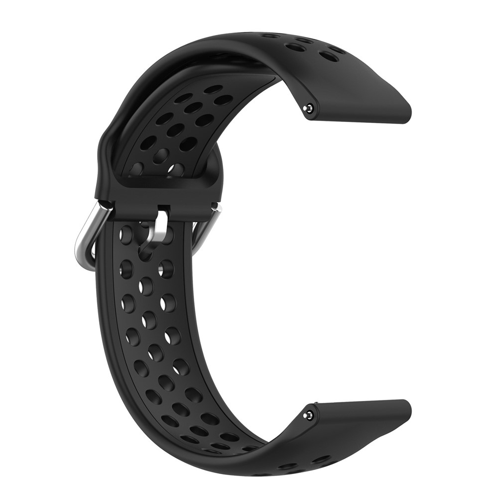 Universal 22mm Width Air Holes Silicone Watch Band Replacement for Huawei Watch 3 / 3 Pro / Samsung Huawei Watch Etc - Black-3
