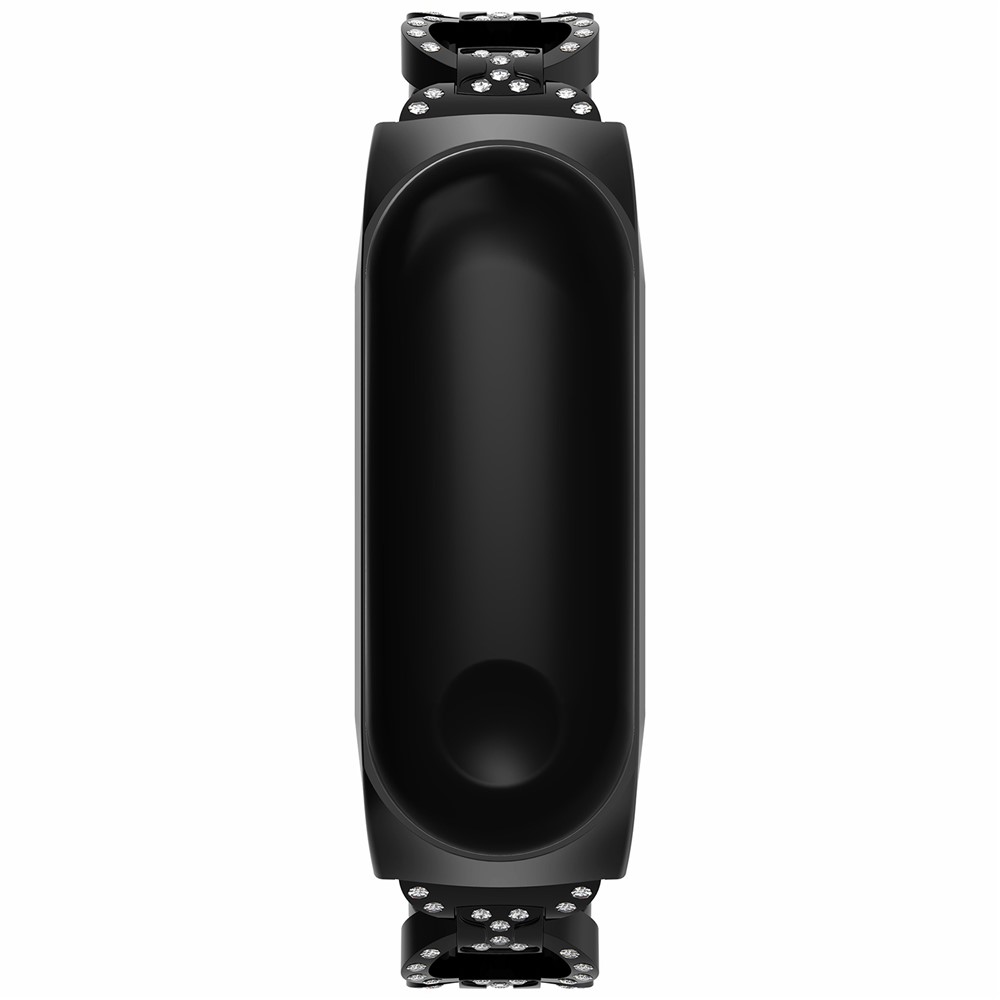 8-Shaped Design Bling Shiny Diamond Both Sides Jewelry Metal Strap for Xiaomi Mi Band 6 / 5 - Black-3
