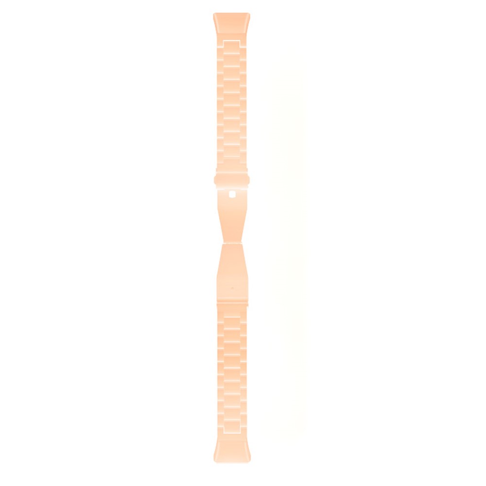 Stainless Steel 3 Beads Bracelet Metal Replacement Wristband Watch Band for Huawei Honor 6 / Huawei Band 6 - Rose Gold-5