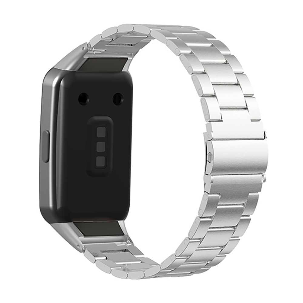 Premium Stainless Steel 3 Beads Accurate Cutting Process Replacement Bracelet Wristband Watch Band for Huawei Honor 6 / Huawei Band 6 - Silver-3