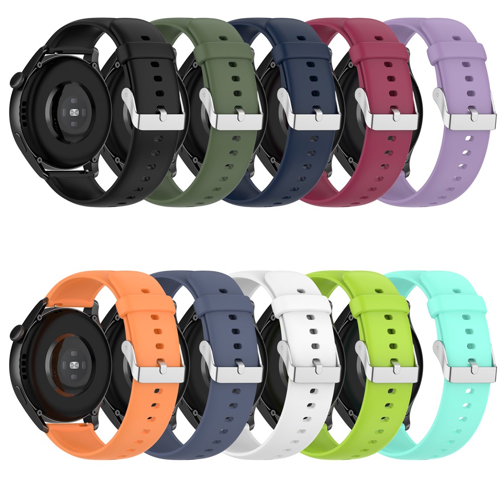 Premium Quality 22mm Sporty Silicone Waterproof Watch Band Interchangeable Strap for Huawei Watch 3 / 3 Pro / GT 2e - Dark Green-11