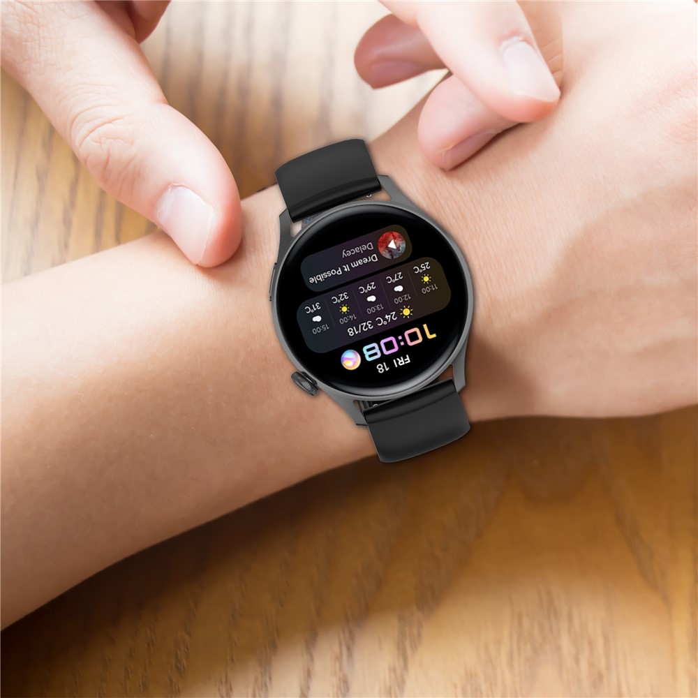 Premium Quality 22mm Sporty Silicone Waterproof Watch Band Interchangeable Strap for Huawei Watch 3 / 3 Pro / GT 2e - Dark Green-6