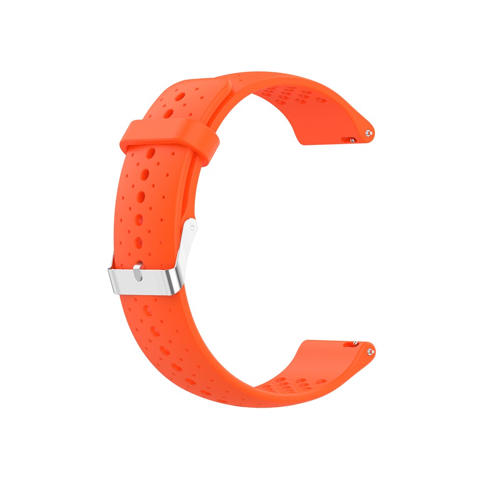 Breathable Silicone Watchband Adjustable Wrist Strap 20mm for Samsung Garmin Huawei Amazfit Smart Watch - Orange-1
