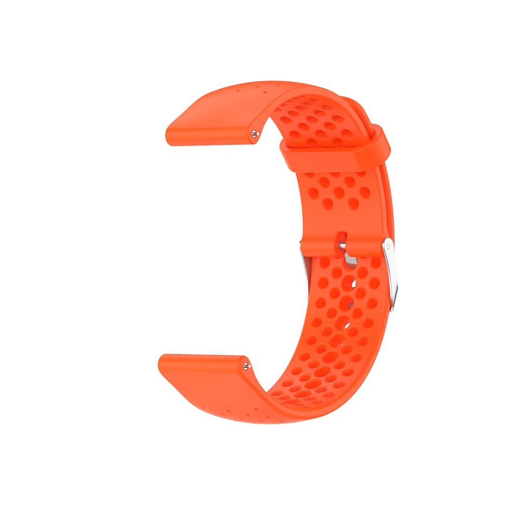 Breathable Silicone Watchband Adjustable Wrist Strap 20mm for Samsung Garmin Huawei Amazfit Smart Watch - Orange-4