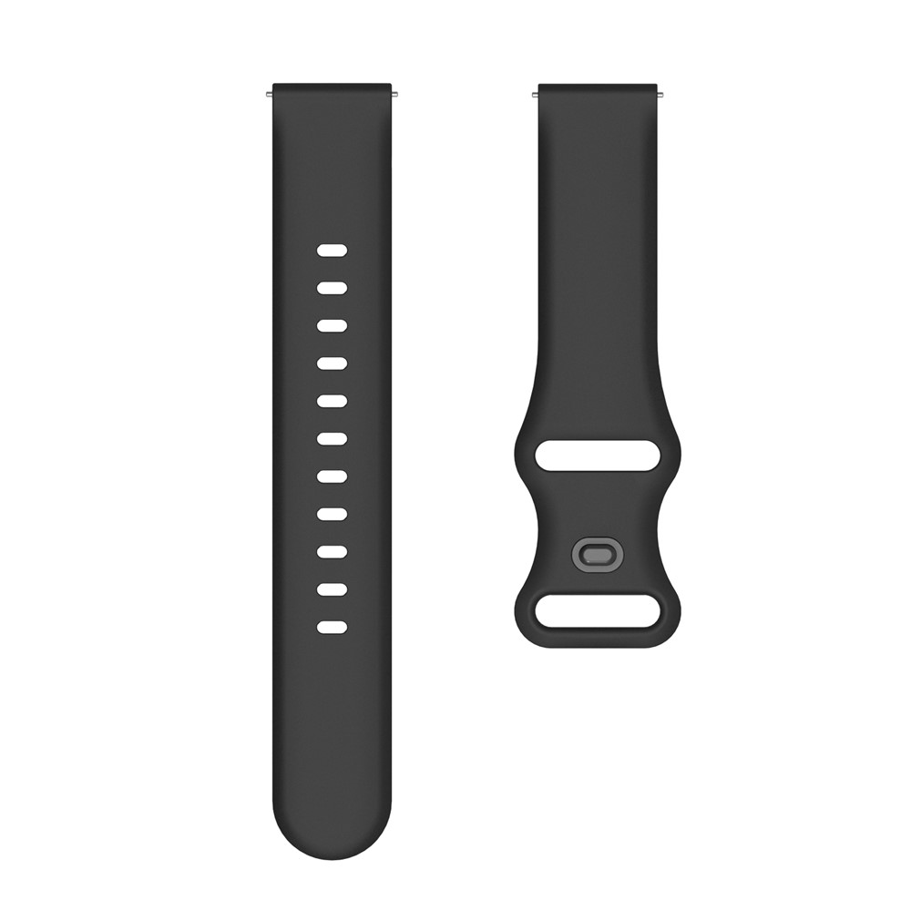20mm Universal Silicone Watchband Strap Replacement for Samsung Galaxy Watch Active/Active2 40mm/Watch 42mm/Huami Amazfit GTR (42mm)/Garmin vivoactive 3/Huawei Watch GT2 (42mm) - Black-7