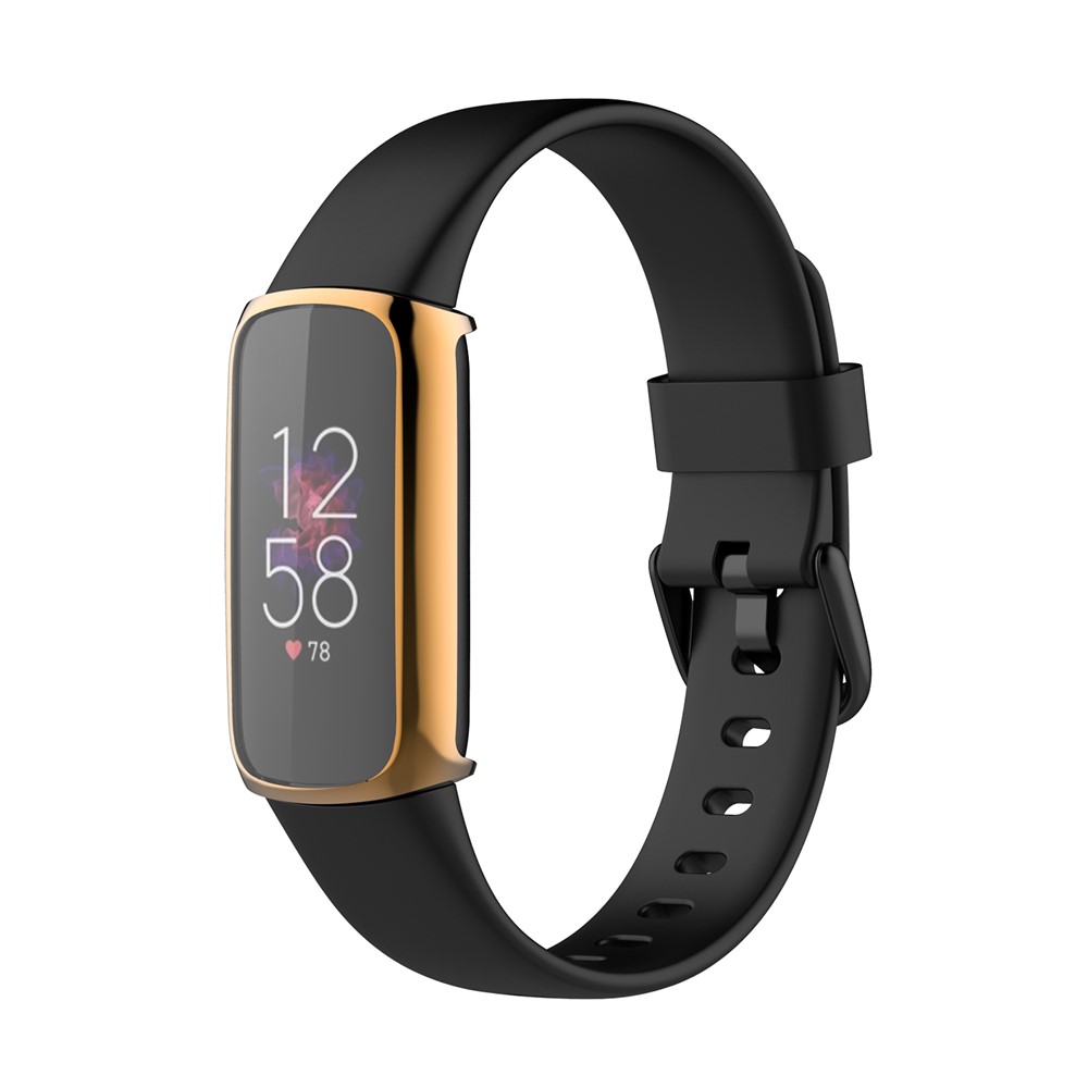 Protecteur De Boîtier De Montres De Montre TPU Électroplate Pour FITBIT LUXE - Or Rose-2