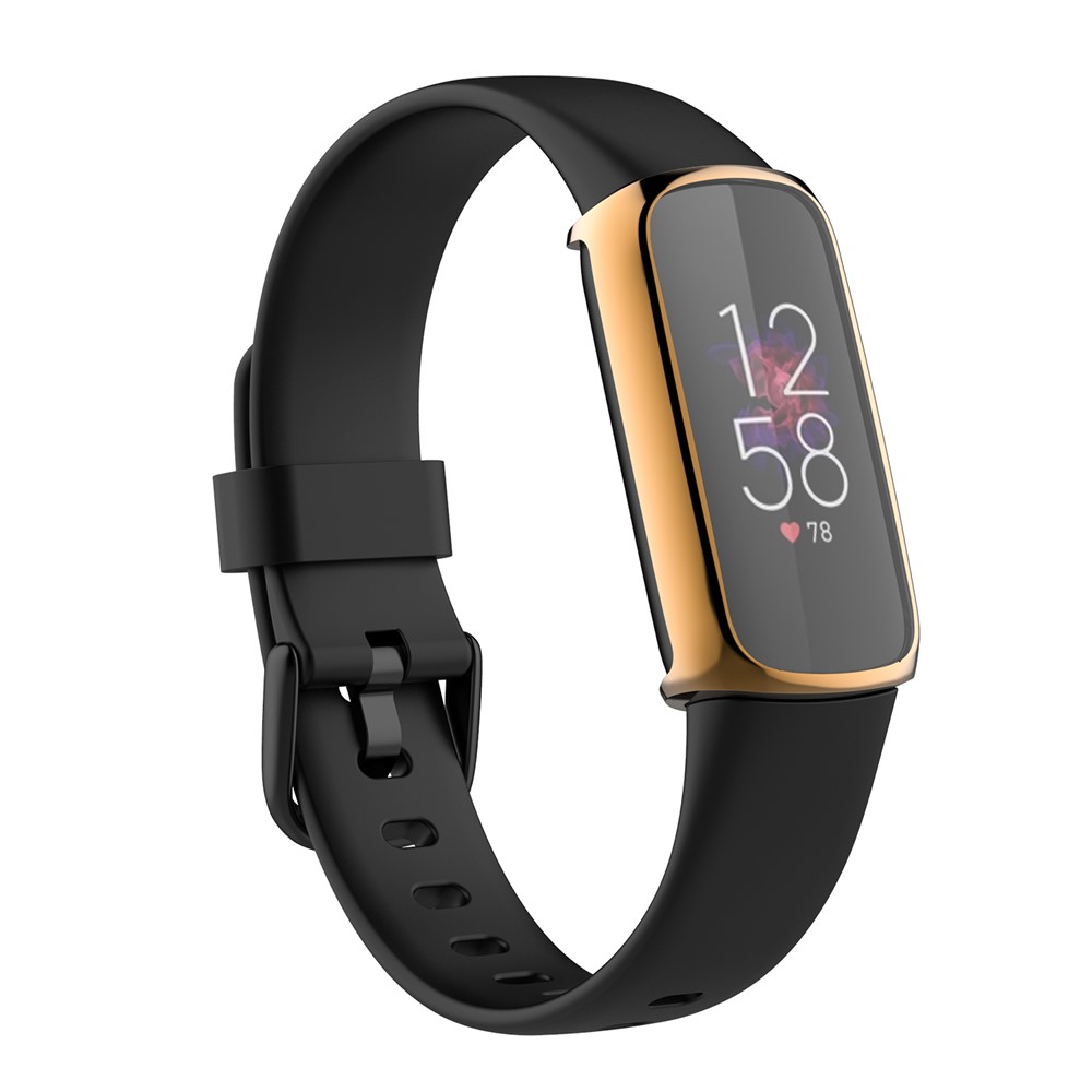 Protecteur De Boîtier De Montres De Montre TPU Électroplate Pour FITBIT LUXE - Or Rose-3