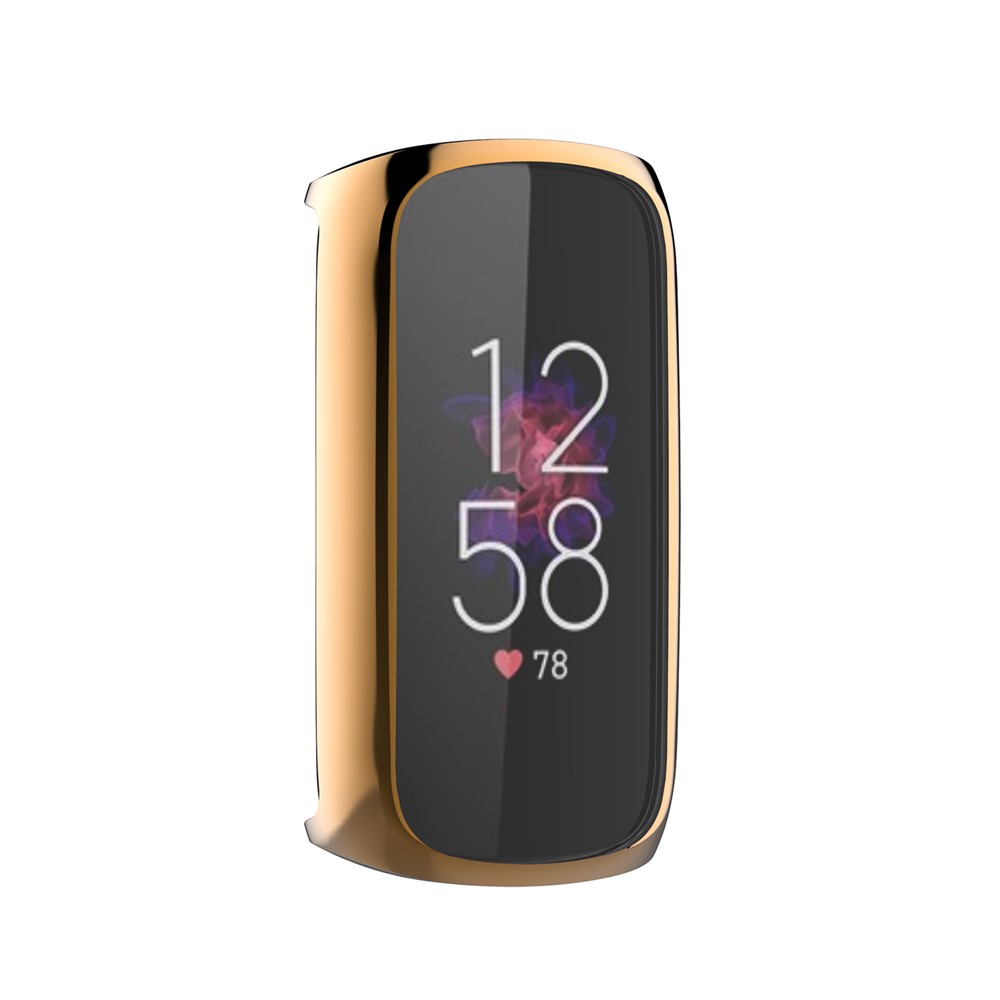 Protecteur De Boîtier De Montres De Montre TPU Électroplate Pour FITBIT LUXE - Or Rose-4