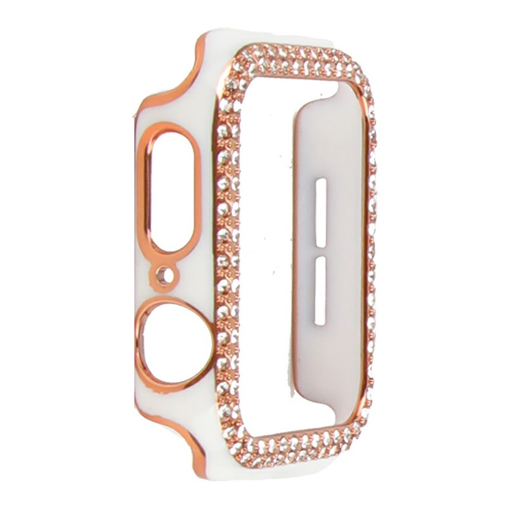 Wholesale Two Rows Rhinestones Dual Color PC Protective Shell Watch Case  Cover for Apple Watch Series 6/5/4 44mm / Watch SE 44mm - White/Rose Gold  Rhinestone from China | TVC-Mall.com