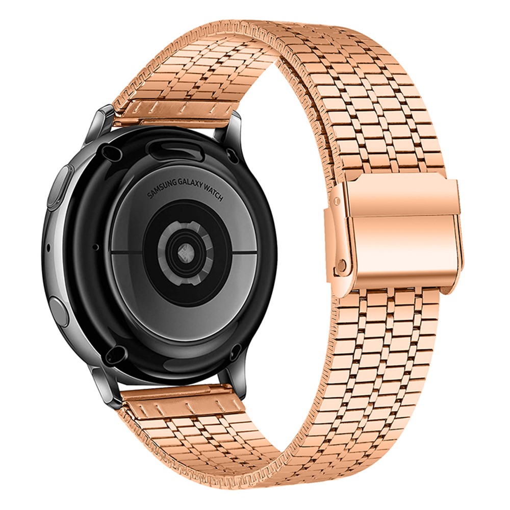 Siete Cuentas De Acero Inoxidable Dual Hebilla De Diseño Reloj De Reloj De  Reloj De Reloj Para Samsung Galaxy Watch 42mm / Watch3 41mm - Oro Rosa -TVC-Mall.com