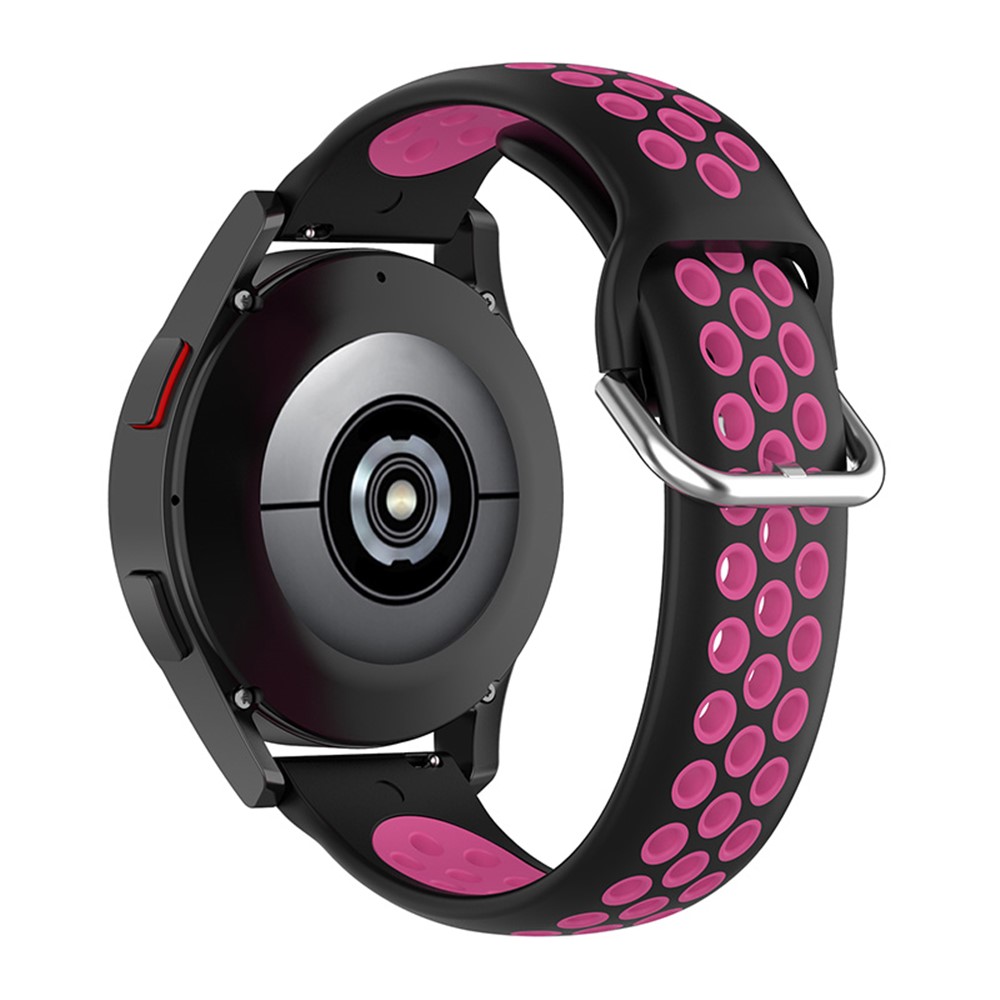 Wholesale 20mm Dual Color Adjustable Silicone Watchband Bracelet Strap for Samsung  Galaxy Watch 4 40mm/Galaxy Watch 4 Classic 42mm - Black/Rose from China |  TVC-Mall.com