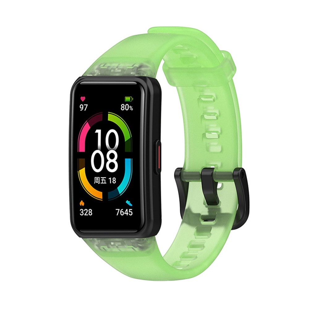 Wholesale Transparent Waterproof TPU Replacement Strap Watch Bands for Huawei  Band 6 / Honor Band 6 - Transparent Green from China | TVC-Mall.com