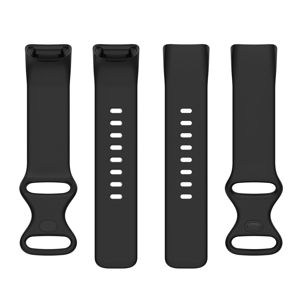 Soft TPU Replacement Watch Strap Smart Watch Band Strap (Size: L) for Fitbit Charge 5 - Black-7
