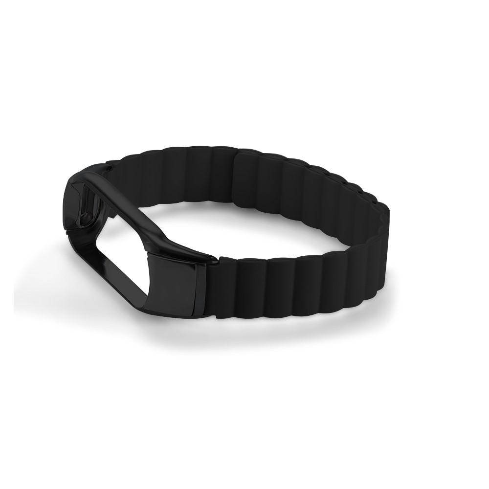 Magnetic Absorption Silicone Watch Band Wrist Strap Replacement for Xiaomi Mi Band 3/4/5/6 - Black-3