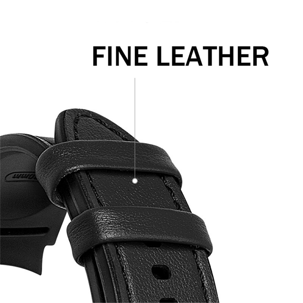 20mm Adjustable Leather Watch Band Strap for Samsung Galaxy Watch4 44mm 40mm / Galaxy Watch4 Classic 46mm 42mm - Brown-6