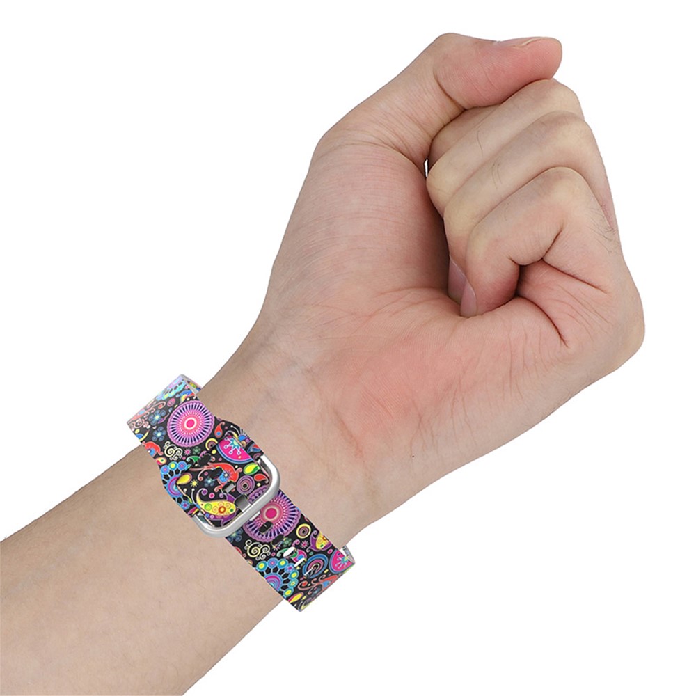 Stylish Pattern Printed Silicone Durable Smart Watch Band Strap Replacement for Samsung Galaxy Watch4 40mm/44mm/Watch4 Classic 42mm/46mm - Brown Leopard-6