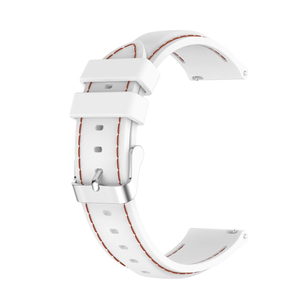 22mm Universal Soft Silicone Smart Watch Band Adjustable Replacement Watch Straps for Ticwatch Pro 3 Lite Pro 3 2020 GTX E2 S2 Watch Correa - White-4