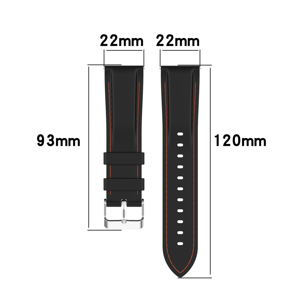 22mm Universal Soft Silicone Smart Watch Band Adjustable Replacement Watch Straps for Ticwatch Pro 3 Lite Pro 3 2020 GTX E2 S2 Watch Correa - White-6