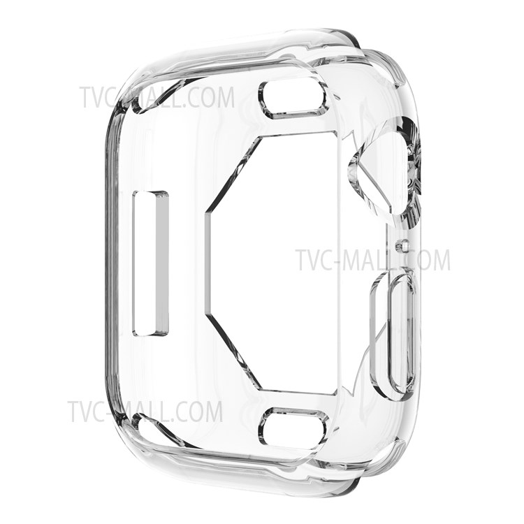 Electroplating TPU Protective Watch Frame Case for Apple Watch Series 7 45mm - Transparent-4