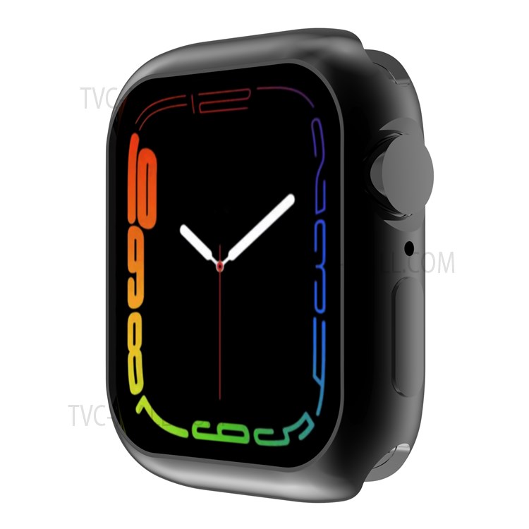 Dustproof Electroplating TPU Protective Watch Frame Case for Apple Watch Series 7 45mm - Black-2