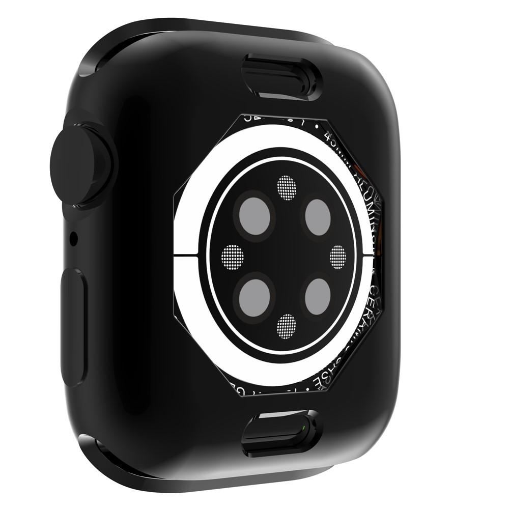 Shockproof TPU Electroplating Watch Frame Protective Case for Apple Watch Series 7 41mm - Black-4