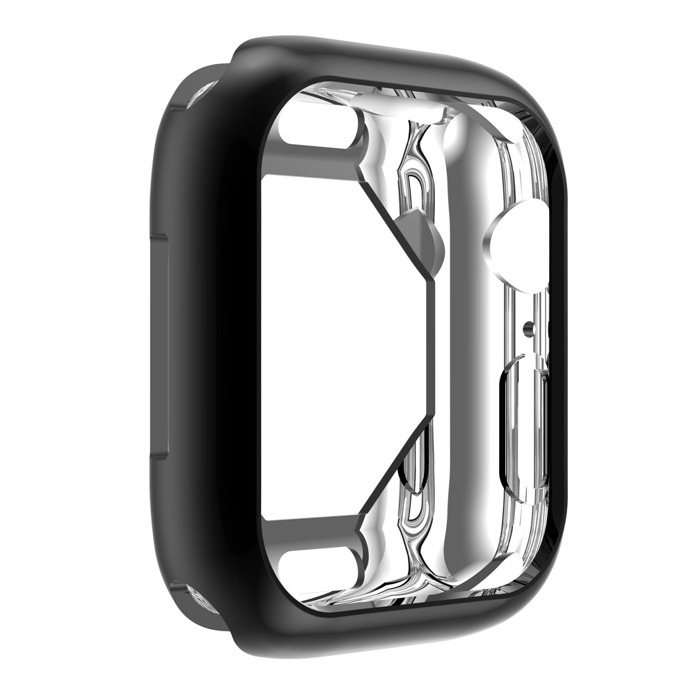 Shockproof TPU Electroplating Watch Frame Protective Case for Apple Watch Series 7 41mm - Black-5